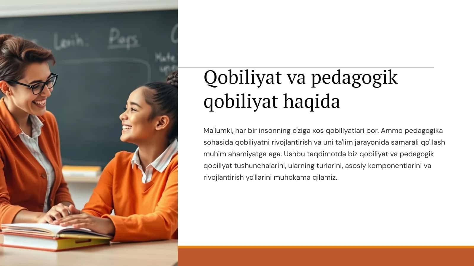 Qobiliyat va Pedagogik Qobiliyat
