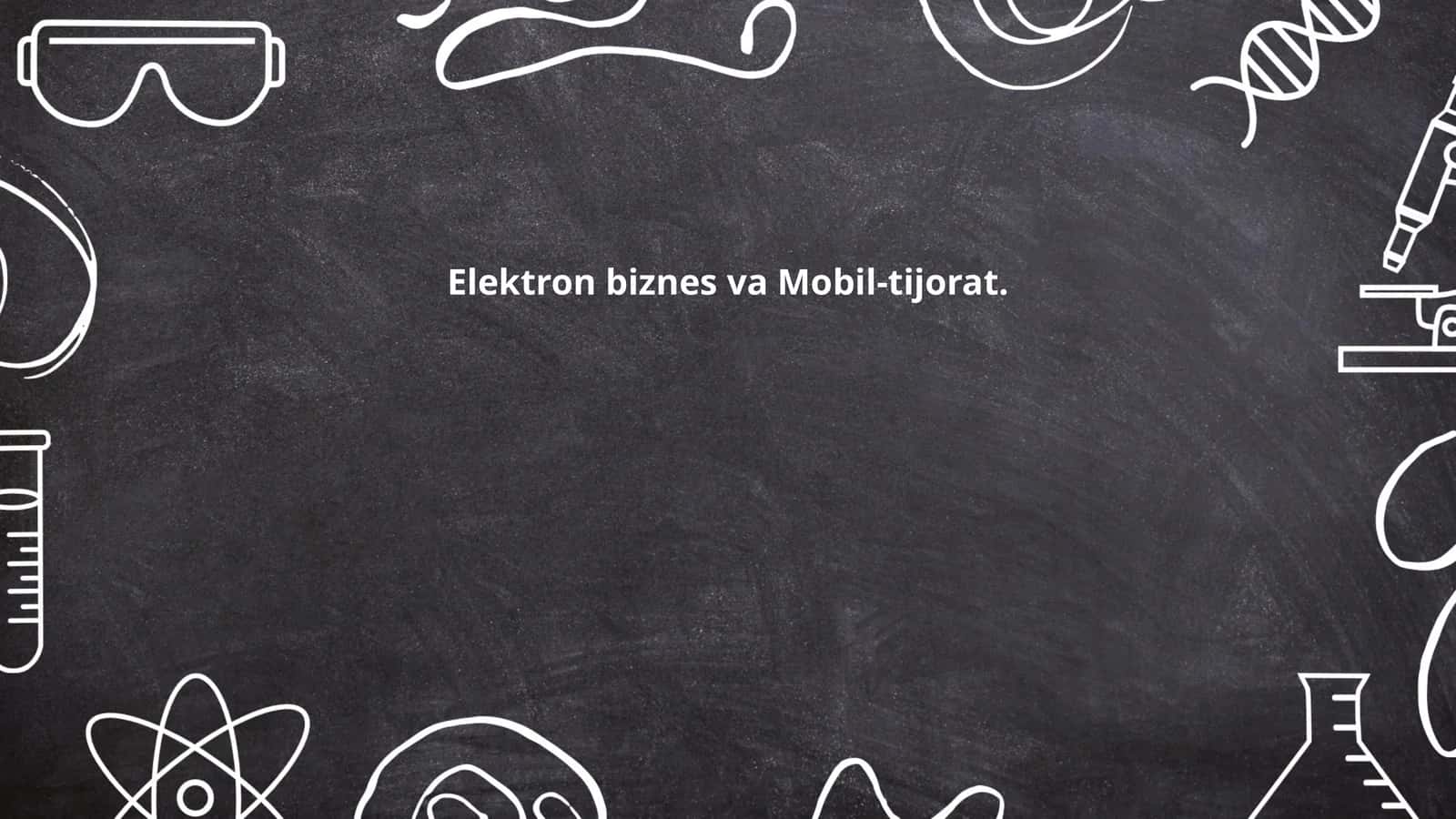 Elektron tijoratning asosiy tushunchalari