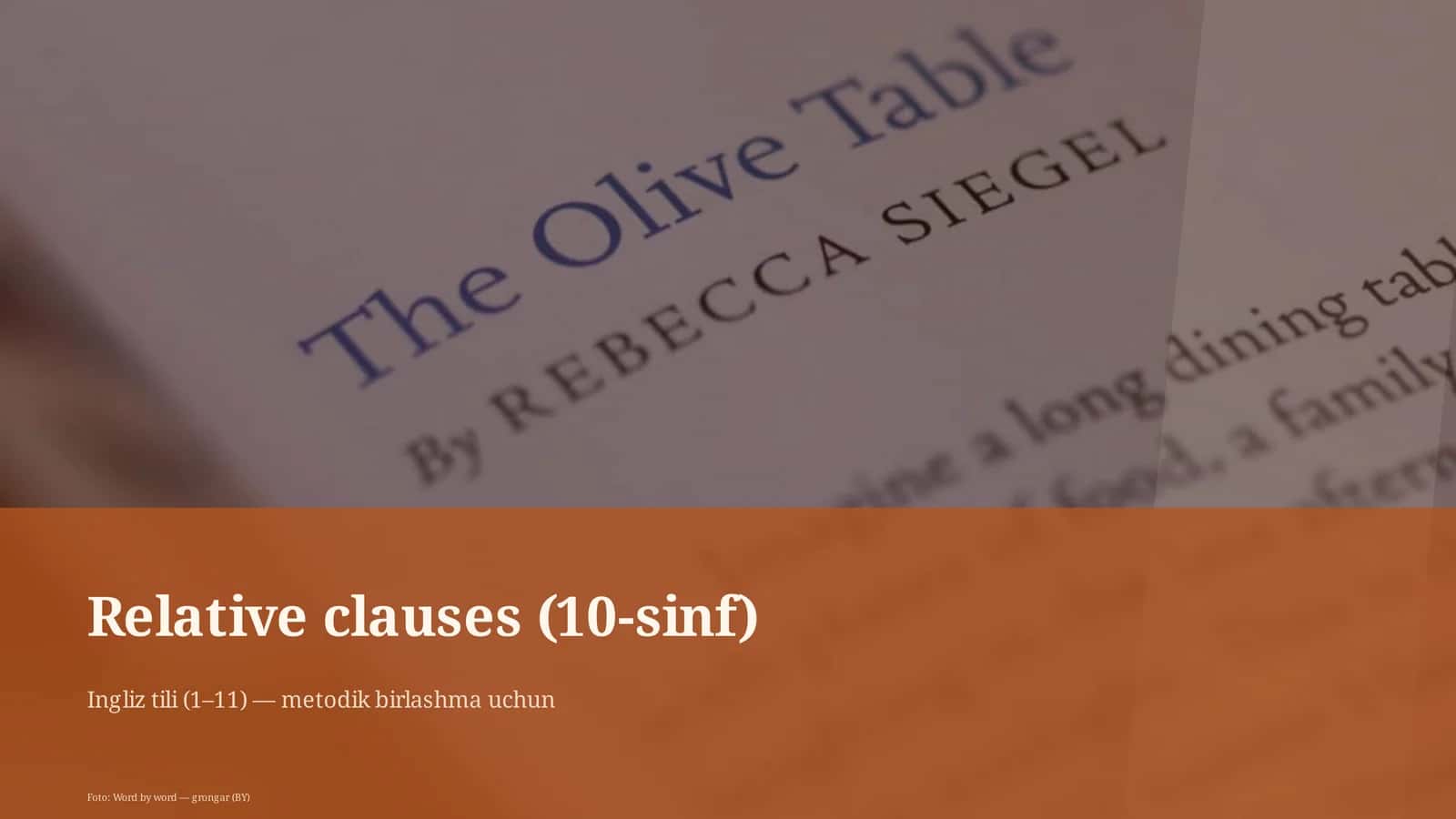 Relative clauses (10-sinf)