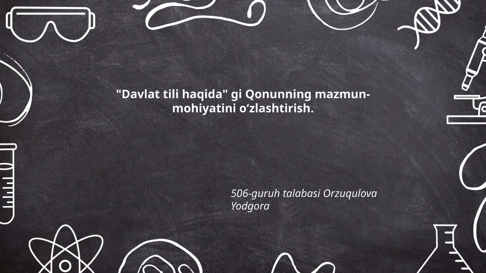 Davlat tili haqida Qonun