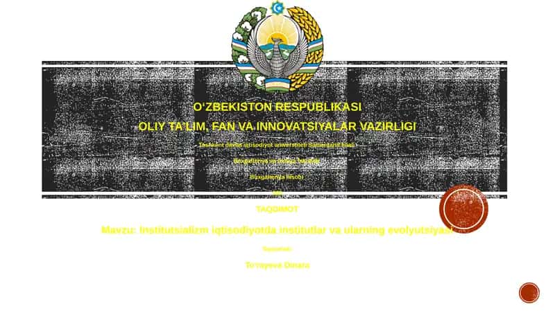 Institutsializm iqtisodiyotda institutlar va ularning evolyutsiyasi