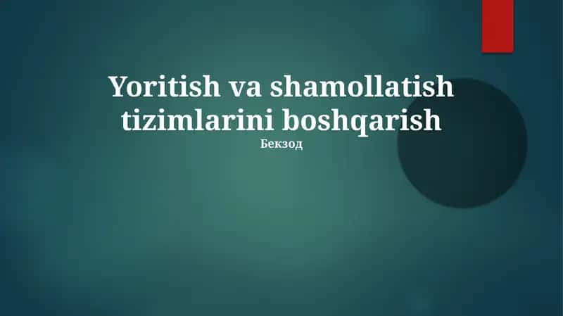 Sensorlar HVAC Tizimiga O'qish