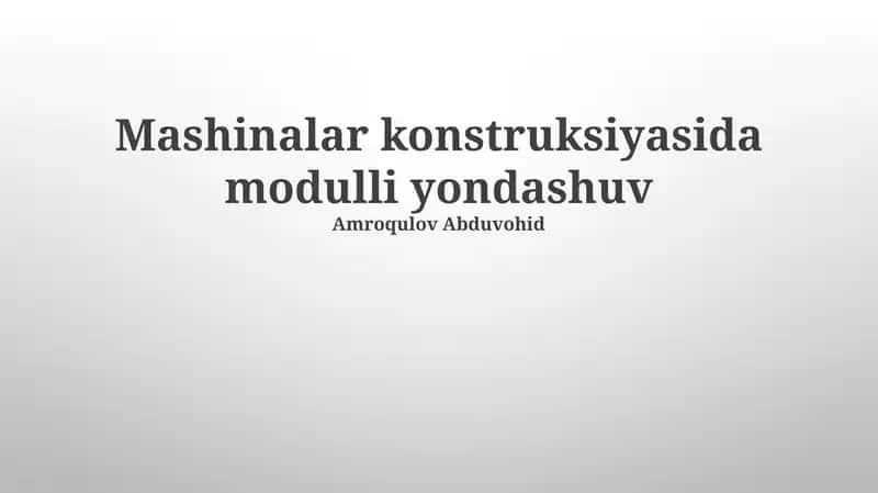 Modulli yondashuv