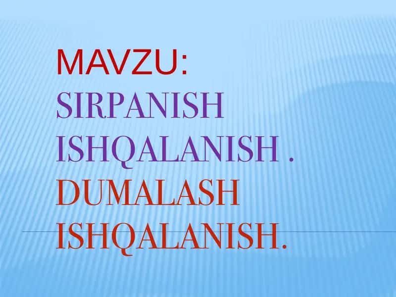 Sirpanish Ishqalanish Testlar