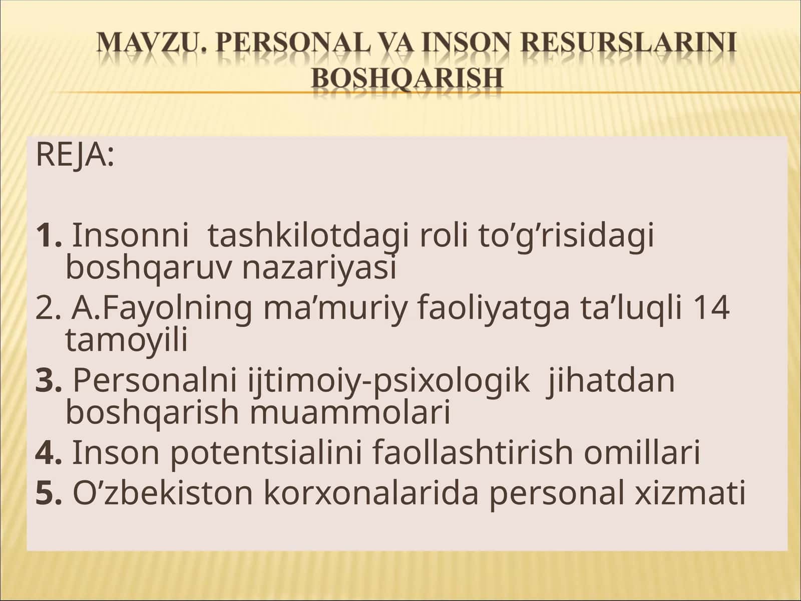 Personalni boshqarish
