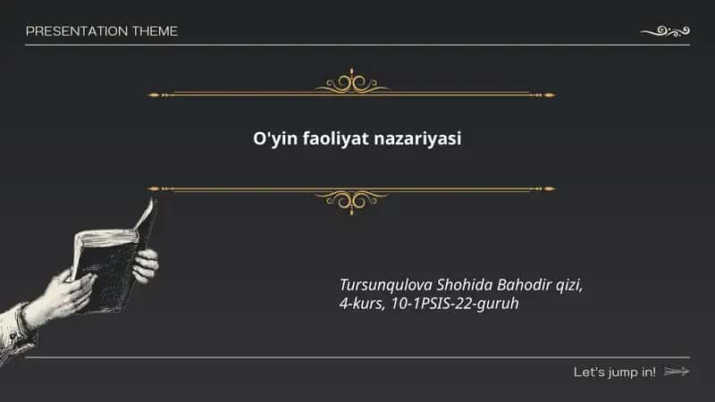 O'yin faoliyat nazariyasi