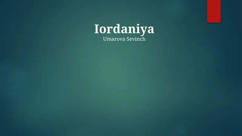 Iordaniya