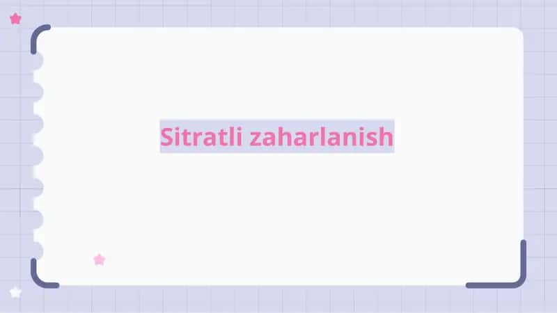 Sitratli zaharlanish