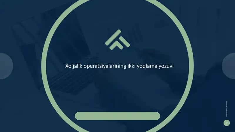 Xo'jalik operatsiyalarining ikki yoqlama yozuvi