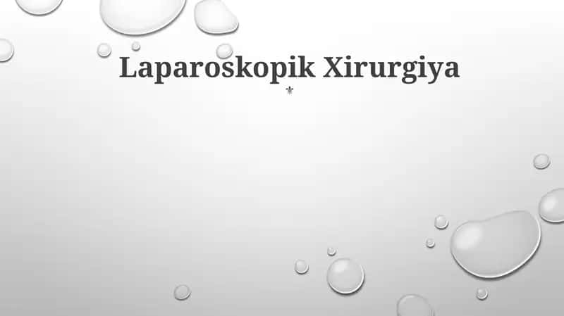 Laparoskopik Xirurgiya