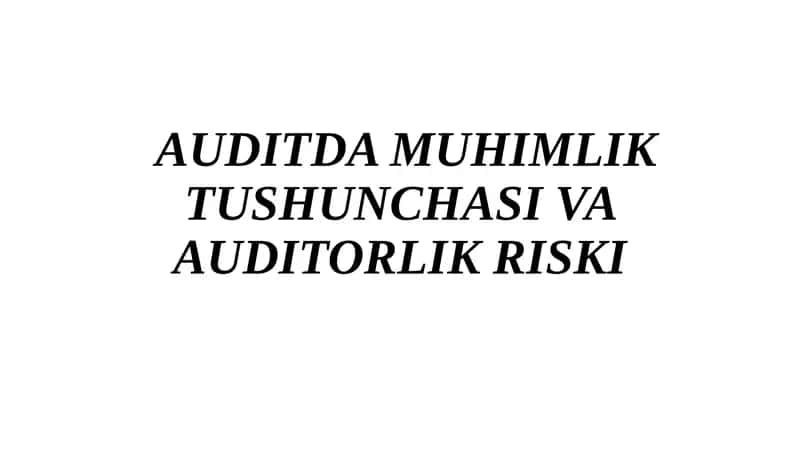 MHXS bo’yicha kontseptual asoslarida moliyaviy hisobotni tayyorlash