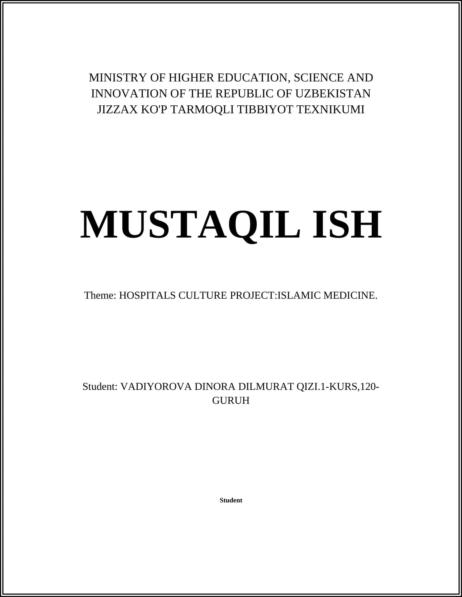 Historical Development of Islamic Medicine