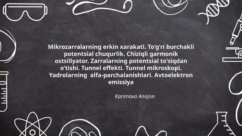 Mikrozarralarning erkin xarakati
