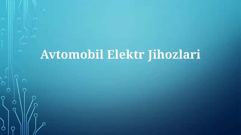 AvtomobilElektrJihozlari