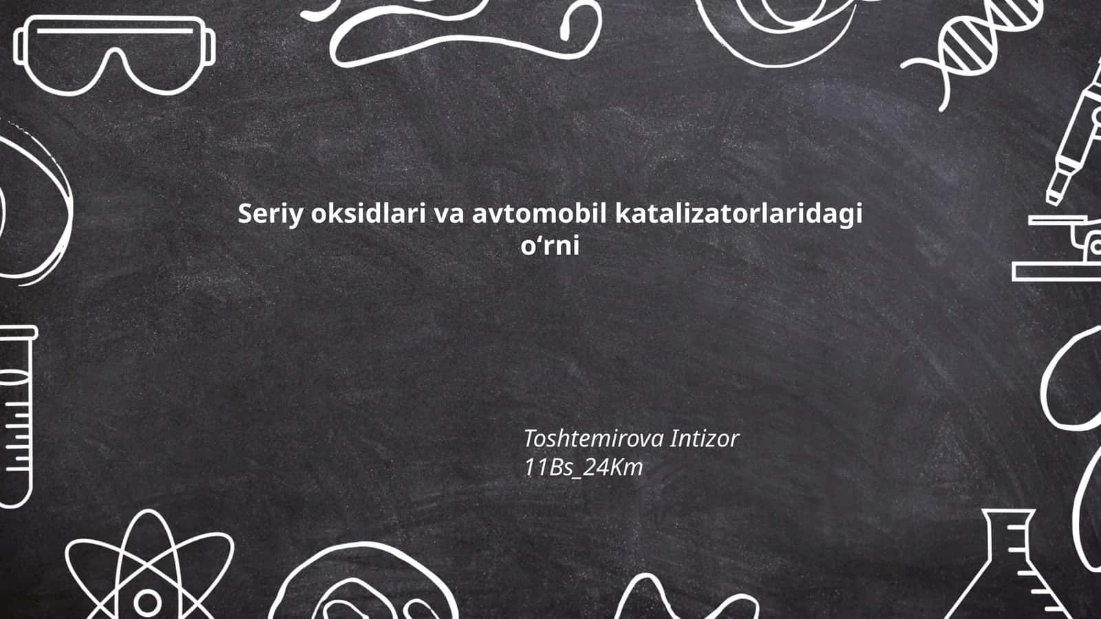 Seriy oksidlari va avtomobil katalizatorlaridagi oʻrni