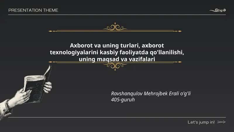 Axborot tushunchasi va xossalari