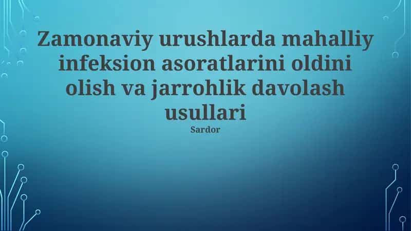 Antiseptika va Dezinfektsiya Usullari
