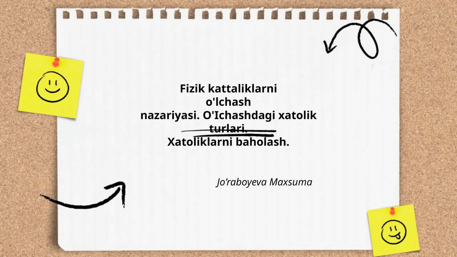Fizik kattaliklarni o'lchash nazariyasi