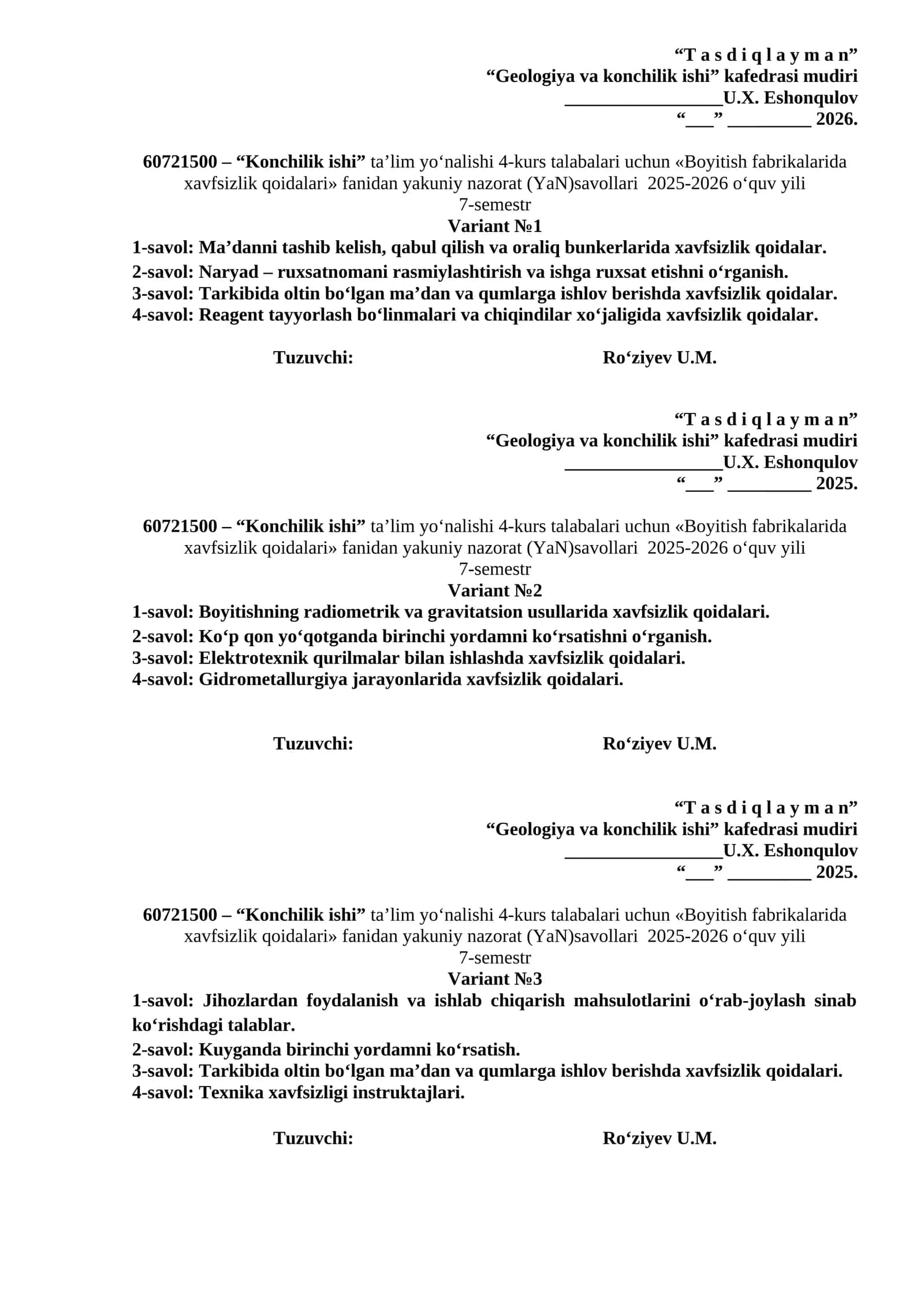 Boyitish fabrikalarida xavfsizlik qoidalari
