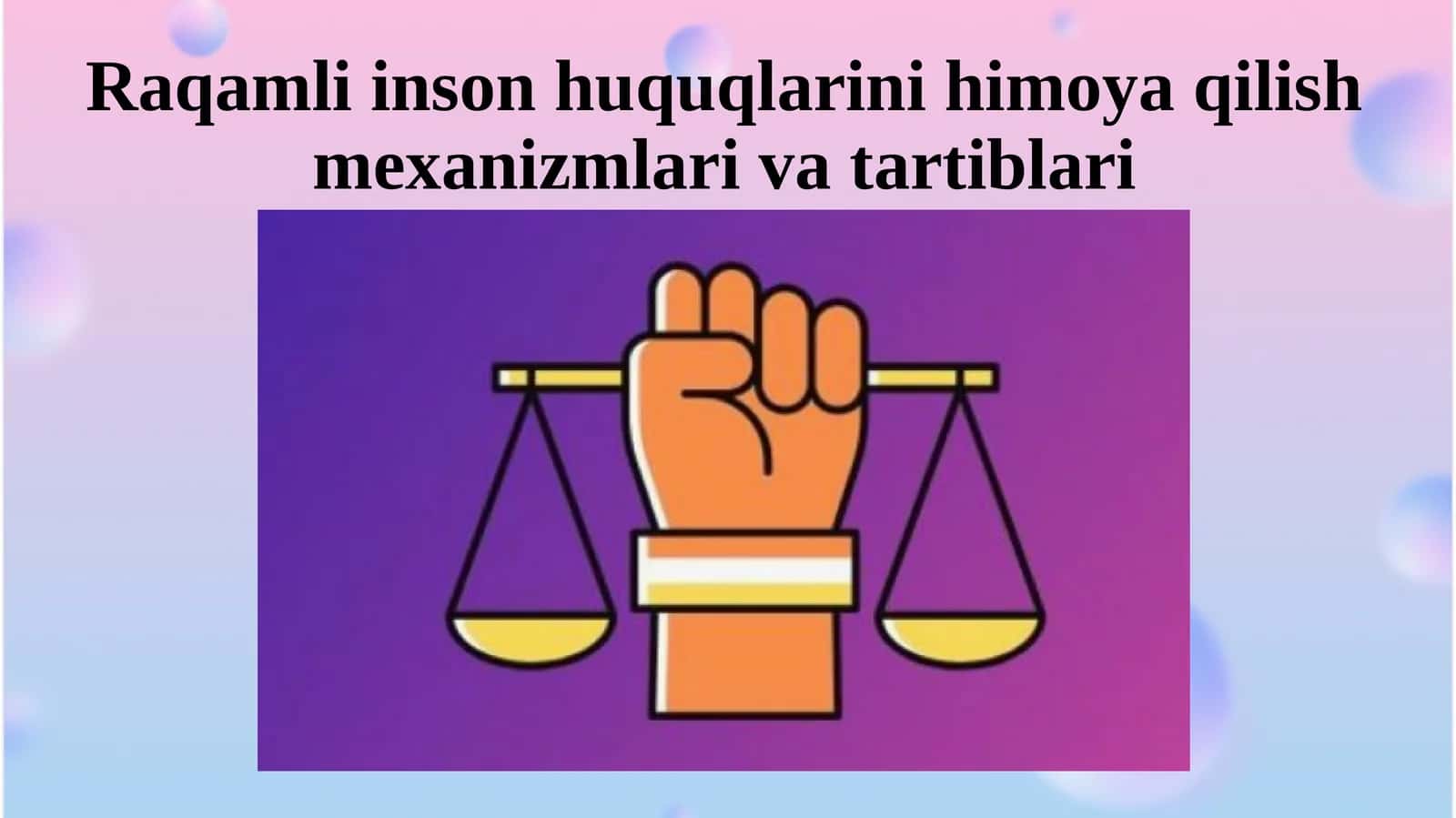 Raqamli inson huquqlarini himoya qilish mexanizmlari va tartiblari