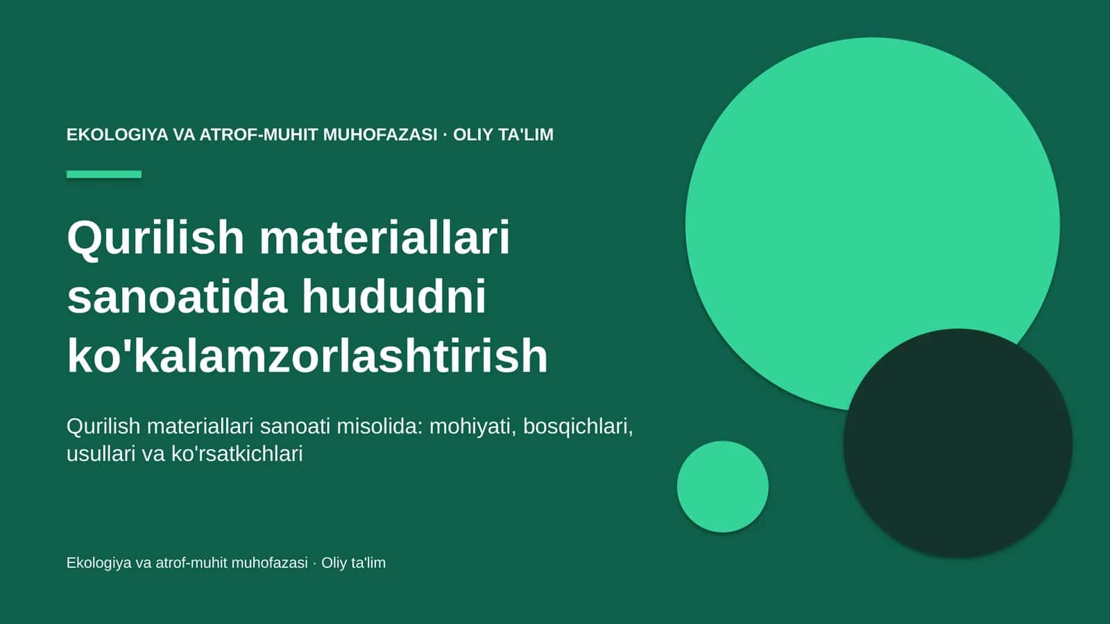 qurilish materiallari sanoatida hududni ko'kalamzorlashtirish 3067