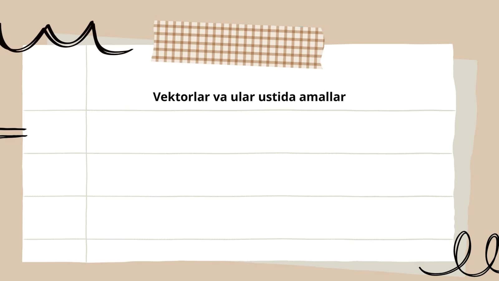 Vektorlar va ular ustida amallar