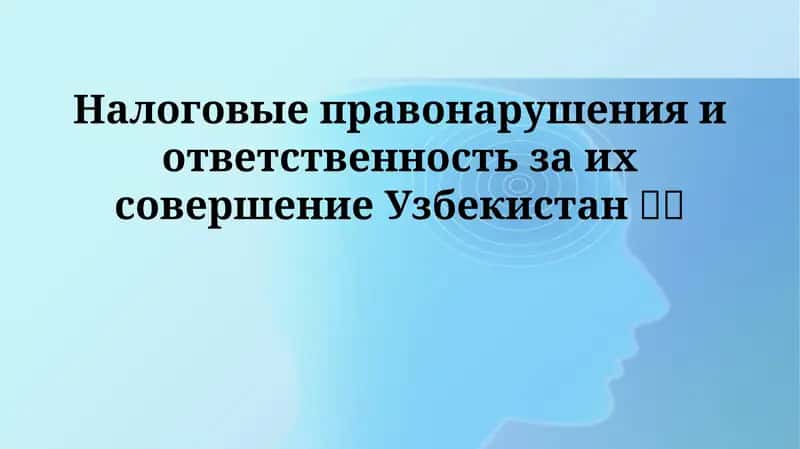 Налоговые правонарушения и ответственность в Узбекистане: Обзор