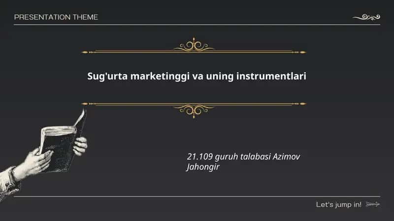 Sug'urta marketinggi va uning instrumentlari