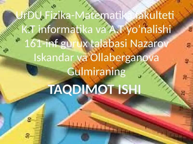 Mehnat va iqtisodiy tarbiya