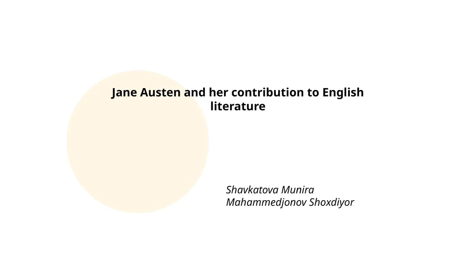 Shavkatova MuniraMahammedjonov Shoxdiyor