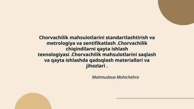 Chorvachilik mahsulotlari
