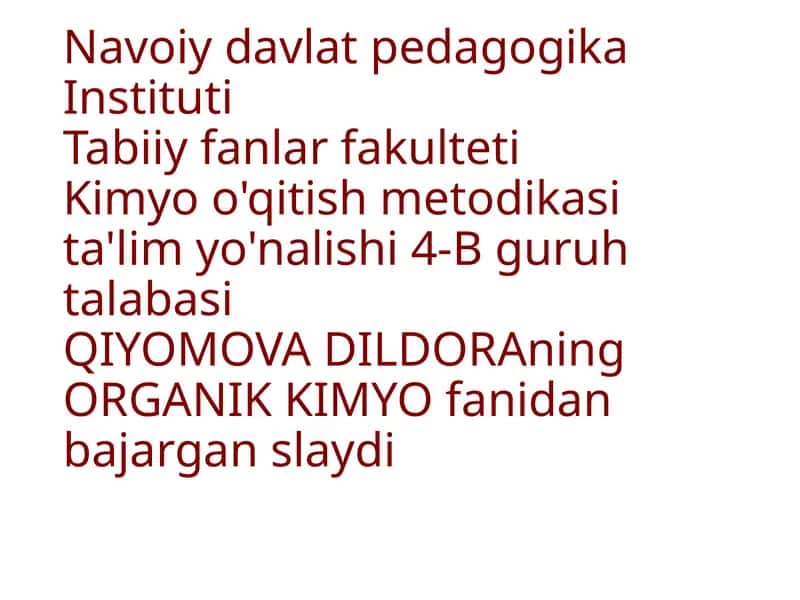 Geterosiklik birikmalar va ularning xossalari o'qitish metodikasi