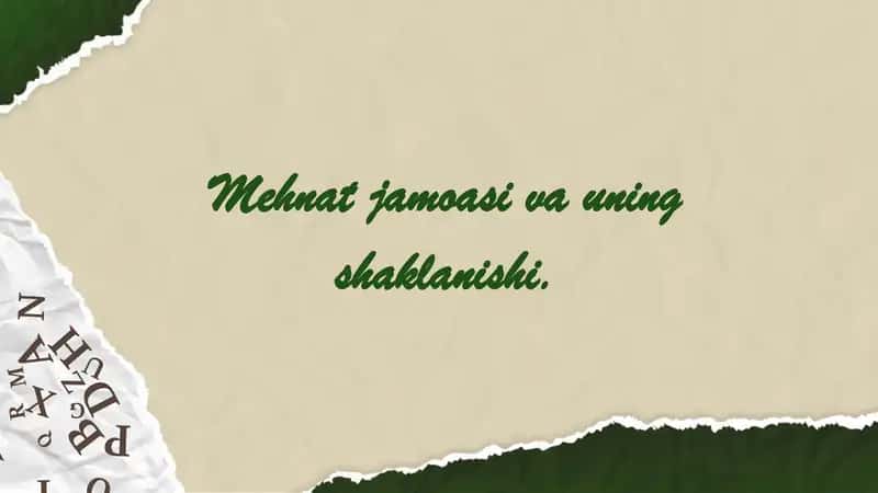 Mehnat jamoasi va uning shakllanishi.