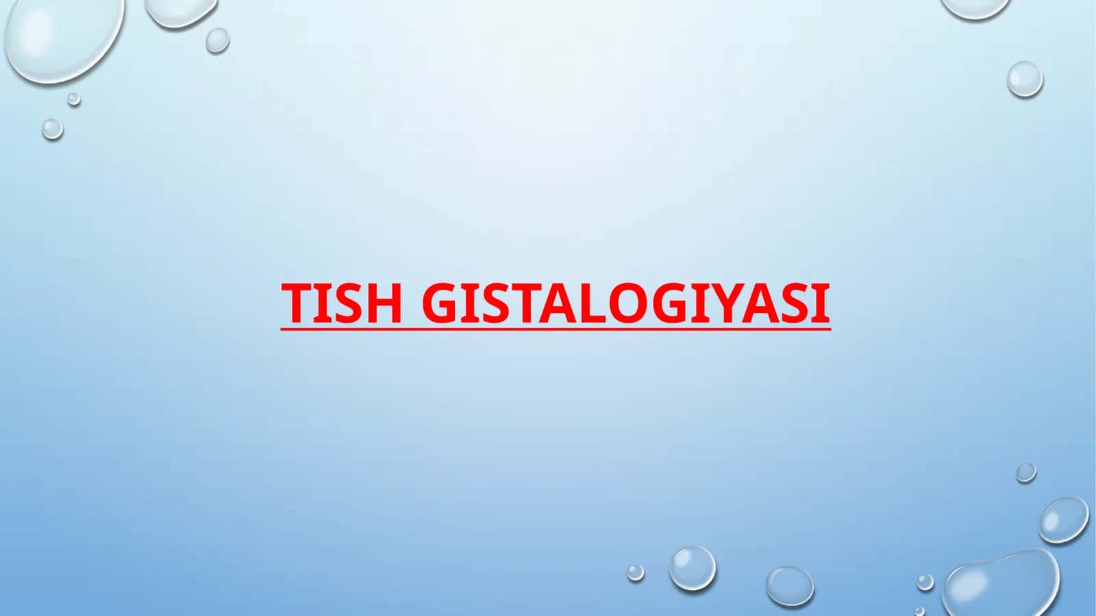 TISH GISTALOGIYASI