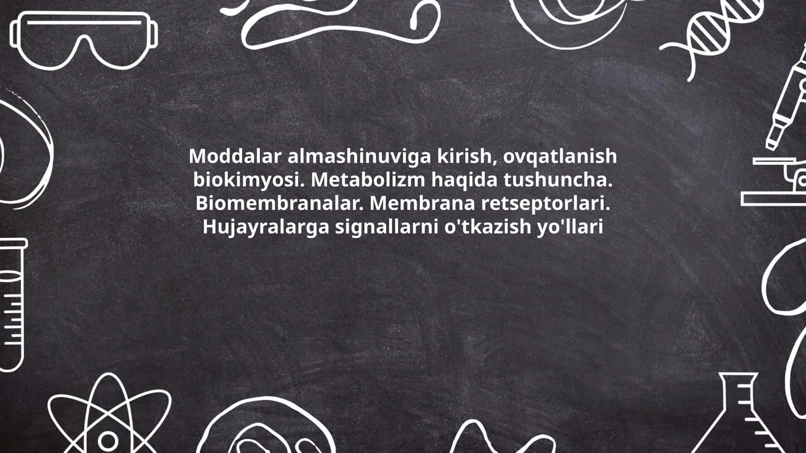 Metabolizm haqida tushuncha