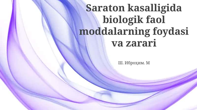 Biologik faol moddalar