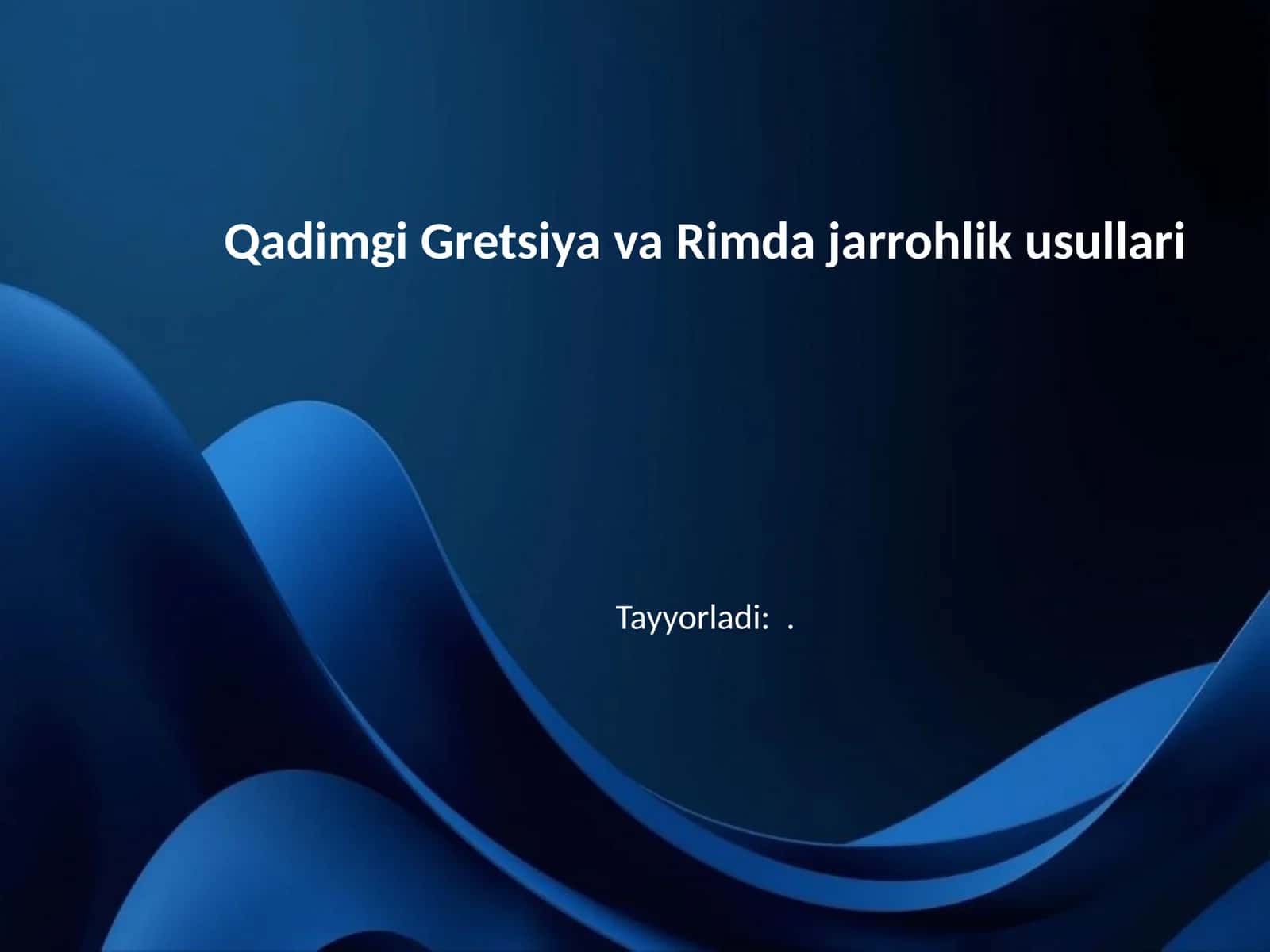 Qadimgi Gretsiya va Rimda jarrohlik usullari