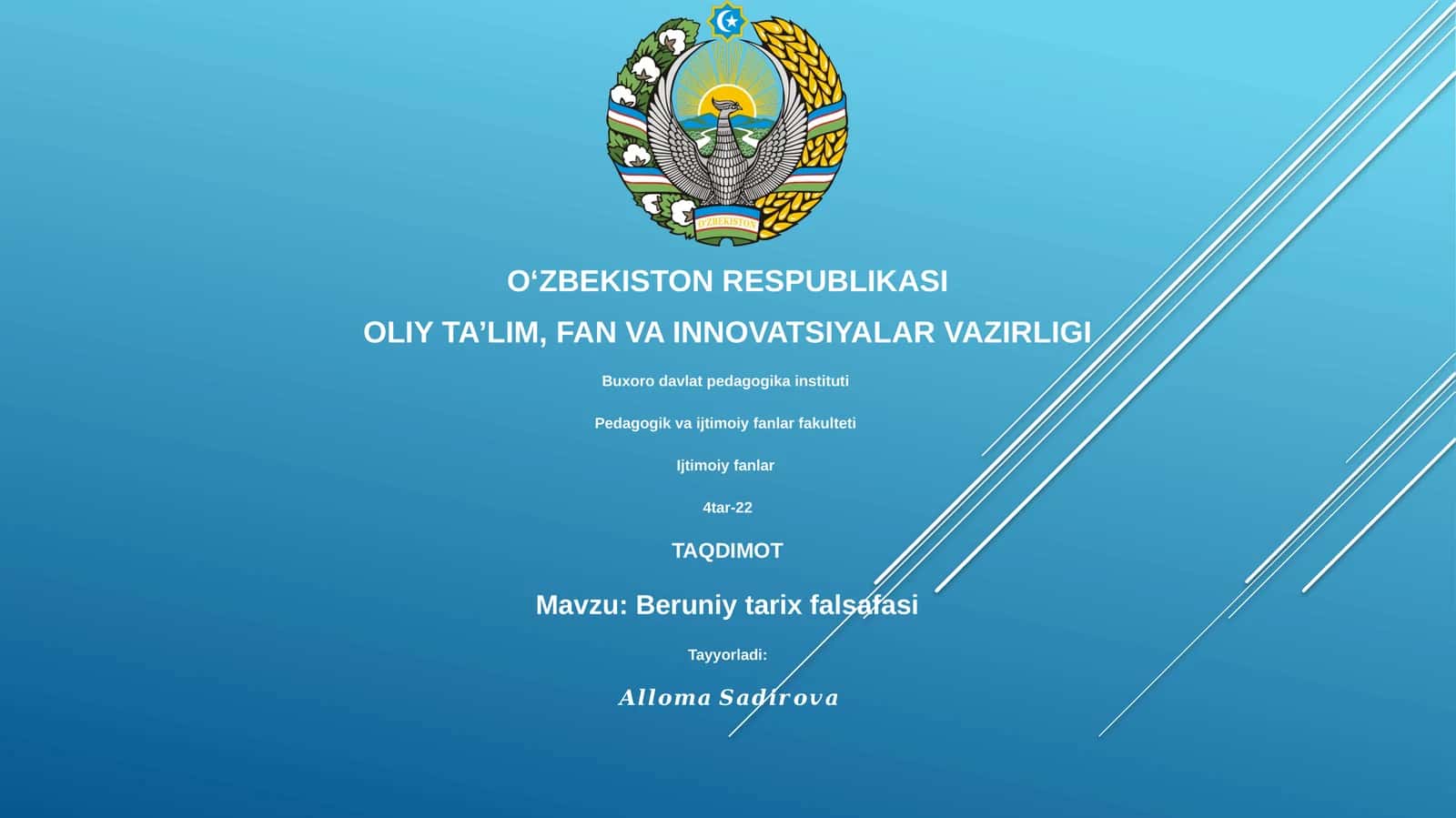 Beruniy tarix falsafasi