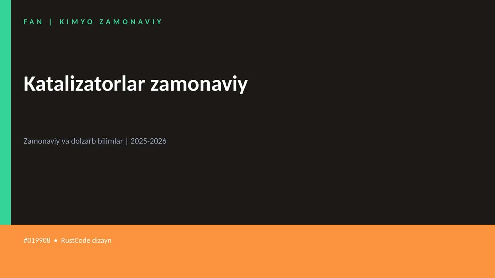 KIMYO ZAMONAVIY