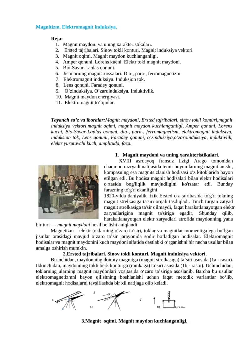 Magnetizm. Elektromagnit induksiya