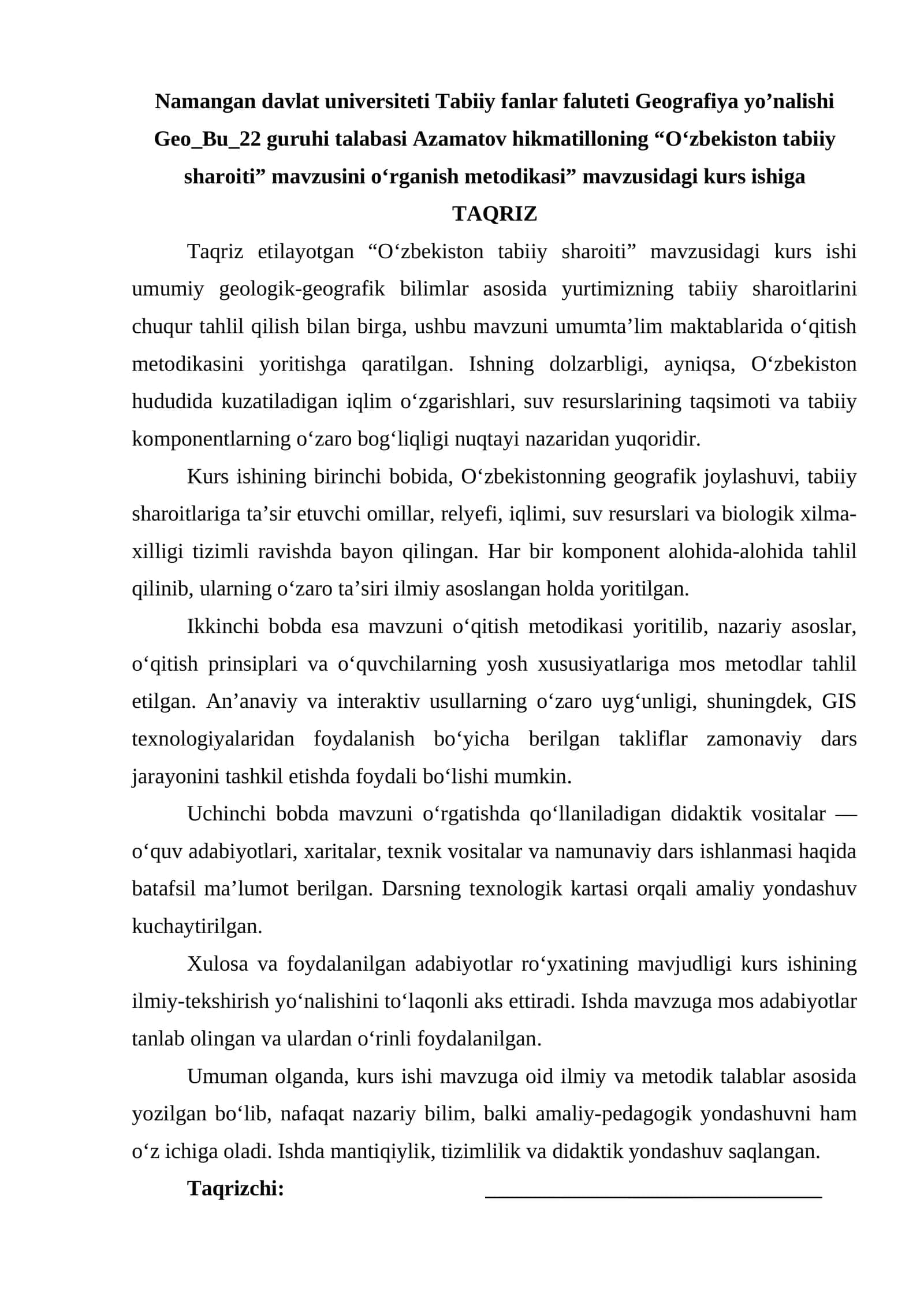 O‘zbekiston tabiiy sharoiti