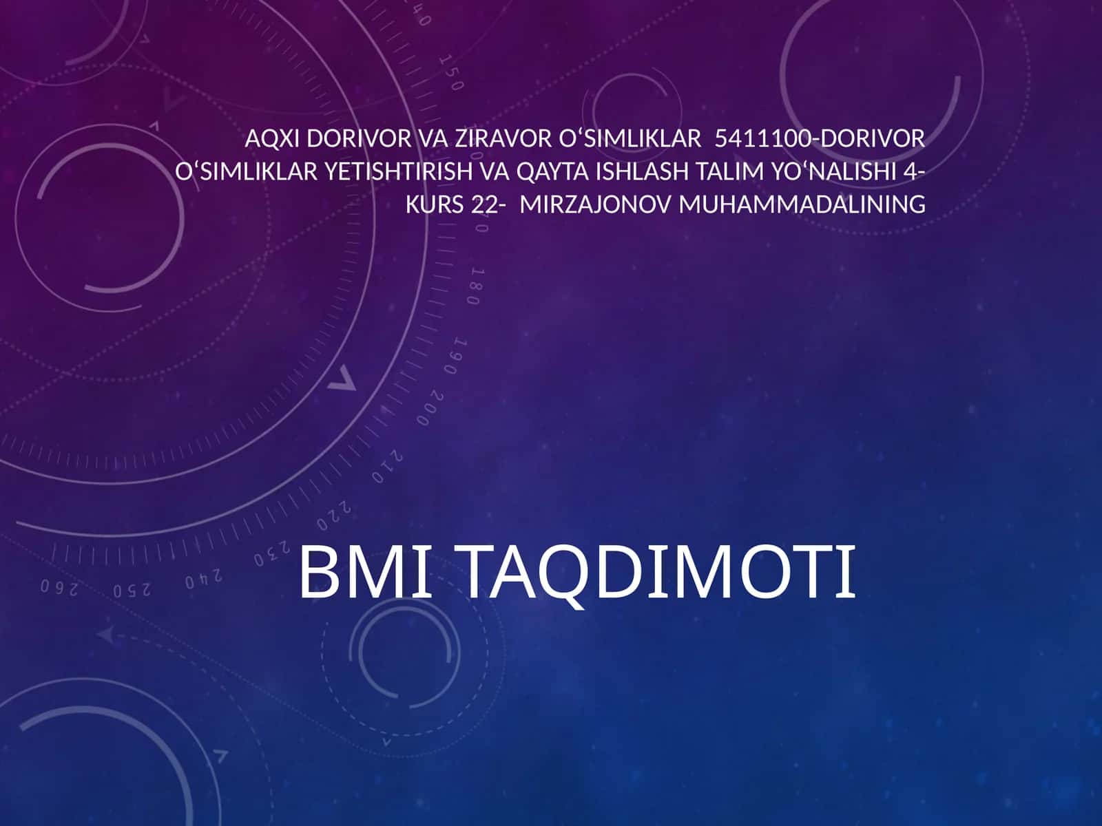 BMI Taqdimoti