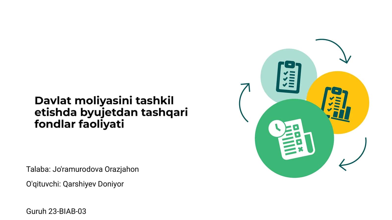 Davlat moliyasini tashkil etishda byujetdan tashqari fondlar faoliyati