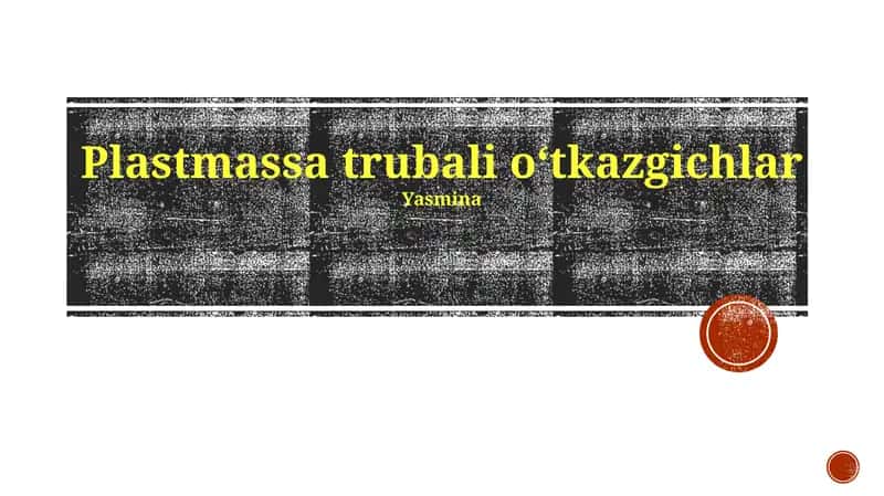 Plastik Quvurlarni Qo'llash