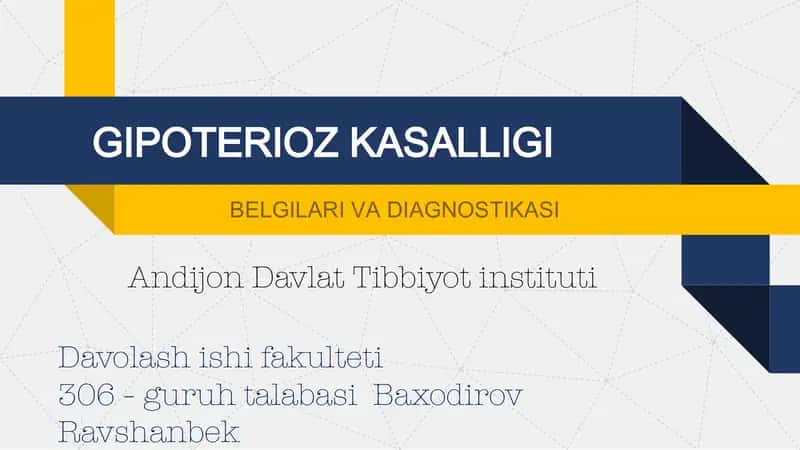 Gipoterioz kasalligi