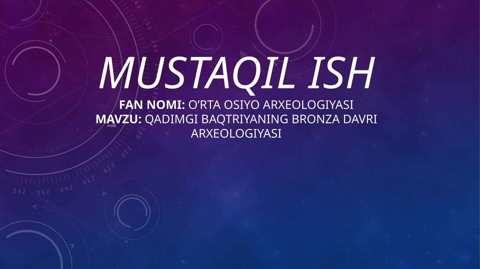 qadimgi baqtriyaning bronza davri arxeologiyasi