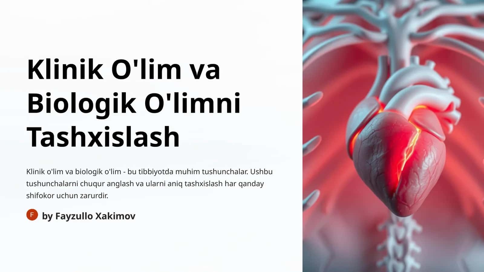 Klinik O'lim va Biologik O'limni Tashxislash