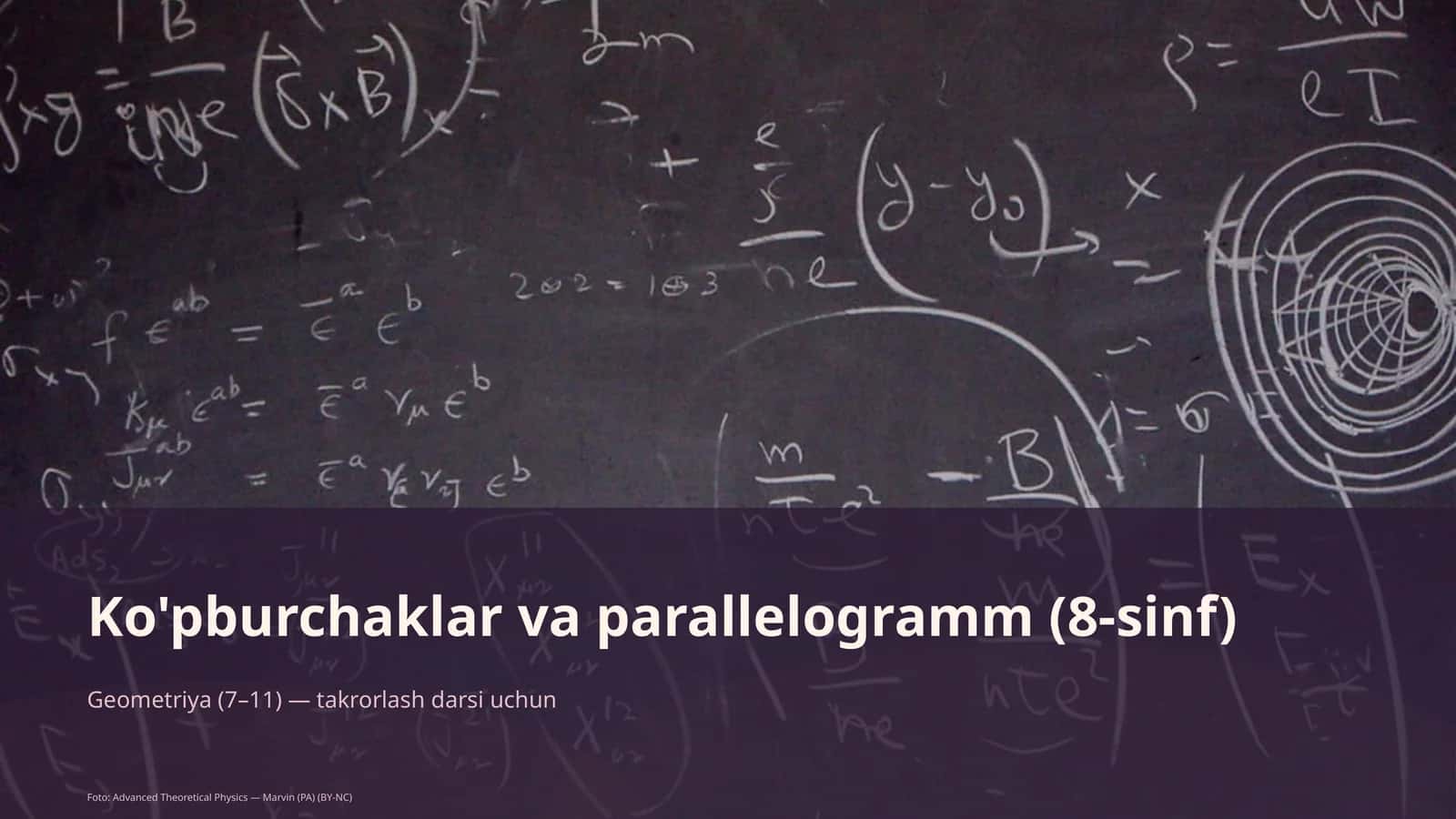 Ko'pburchaklar va parallelogramm (8-sinf)