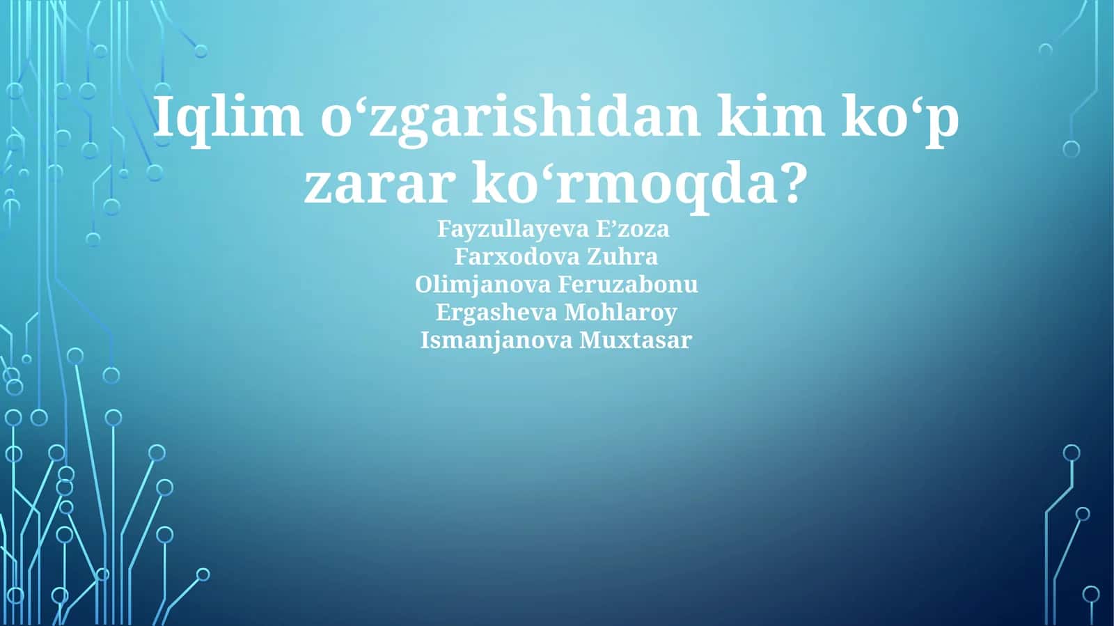 Iqlim o'zgarishi va global isish