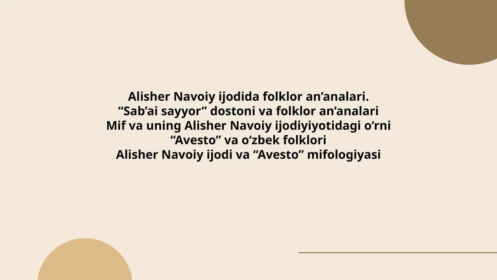 Alisher Navoiy ijodida folklor an’analari